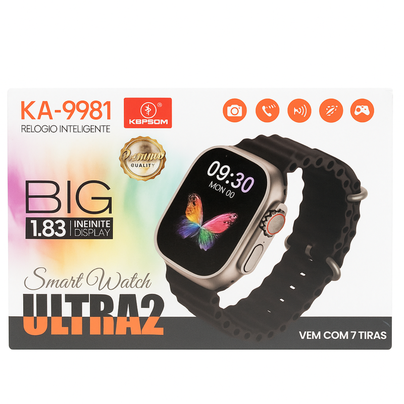 SmartWatch Ultra 2 com 7 Pulseiras Relógio
